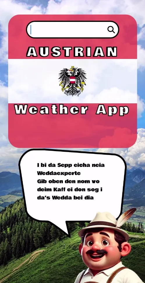 Screenshot von der Austrian Weather App