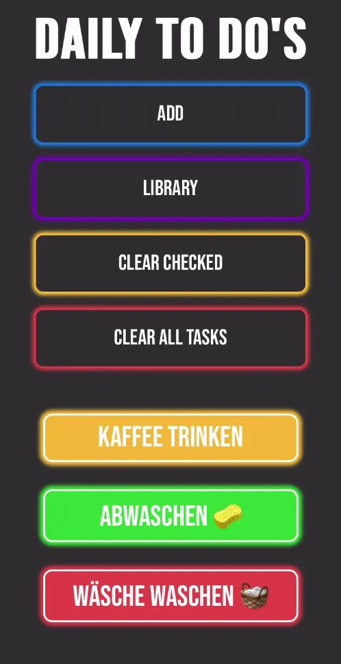 Screenshot von Daily To Do's