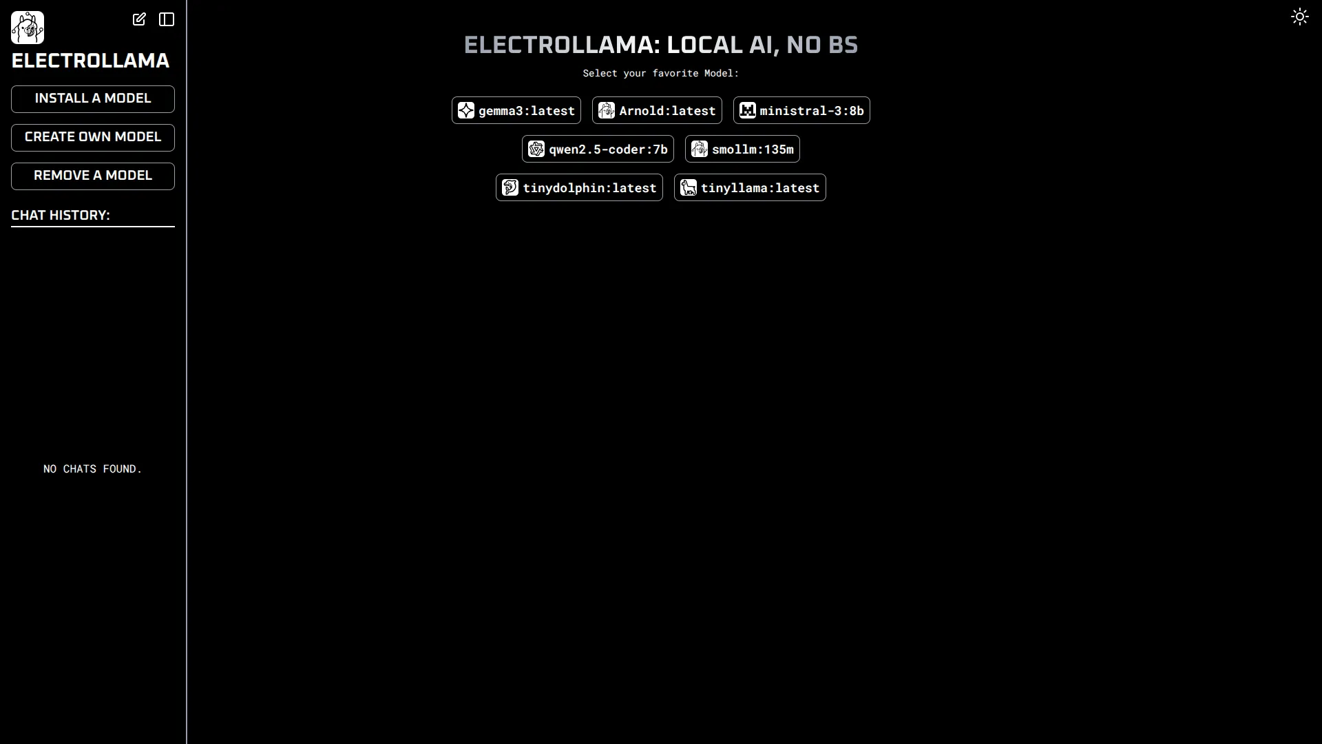 Screenshot von Electrollama