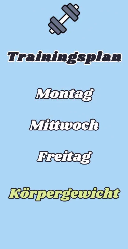 Screenshot von Trainingsapp